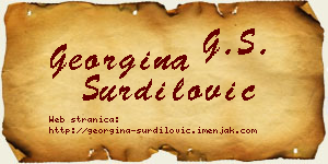 Georgina Šurdilović vizit kartica